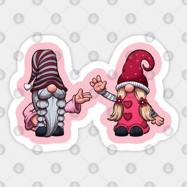 Cute Valentine’s Day Gnomes Sticker by TheMaskedTooner